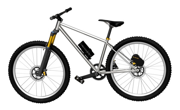 Systém Elevate pre jednoduchú konverziu bežného horského bicykla na elektrický.