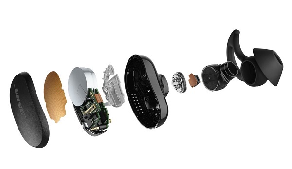 Úplne bezdrôtové slúchadlá do uší Bose QuietComfort Earbuds.
