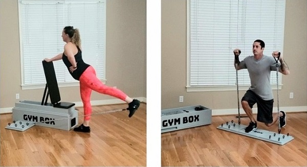 Prenosná súprava na kompletné cvičenie v domácnosti Gym Box.