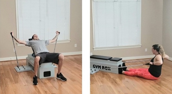 Prenosná súprava na kompletné cvičenie v domácnosti Gym Box.