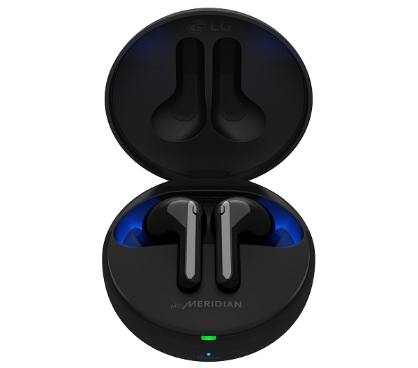 Úplne bezdrôtové slúchadlá do uší LG Tone Free HBS-FN7 s technológiou aktívneho potláčania okolitých ruchov.