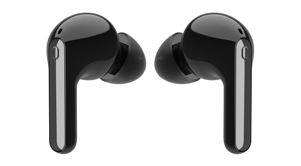 Úplne bezdrôtové slúchadlá do uší LG Tone Free HBS-FN7 s technológiou aktívneho potláčania okolitých ruchov.
