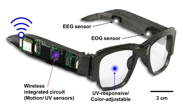 Prototyp multifunkčných elektronických okuliarov.