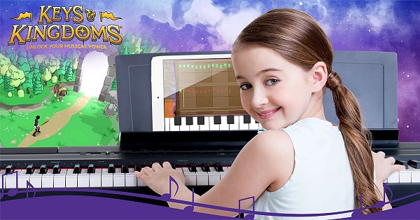 Mobilná hra pre zábavnú výučbu hry na klavír Keys & Kingdoms.