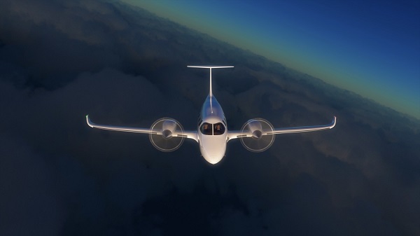 Vizualizácia pripravovaného osemmiestneho elektrického lietadla eFlyer 800 od spoločnosti Bye Aerospace.