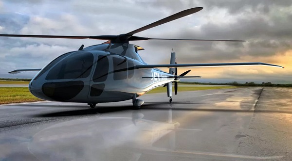Vizualizácia helikoptéry Piasecki PA-890 s hybridným vodíkovo-elektrickým pohonom.