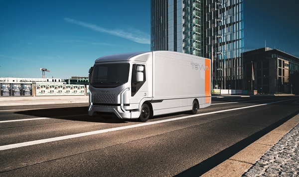 Elektrické nákladné vozidlo Terra Truck s patentovaným predlžovačom dojazdu prostredníctvom vodíkových palivových článkov.