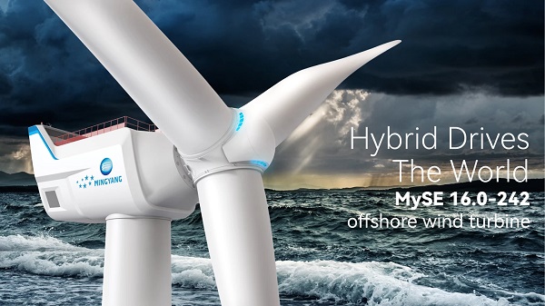 Spoločnosť MingYang Smart Energy plánuje postaviť najväčšiu morskú veternú turbínu na svete s názvom MySE 16.0-242.