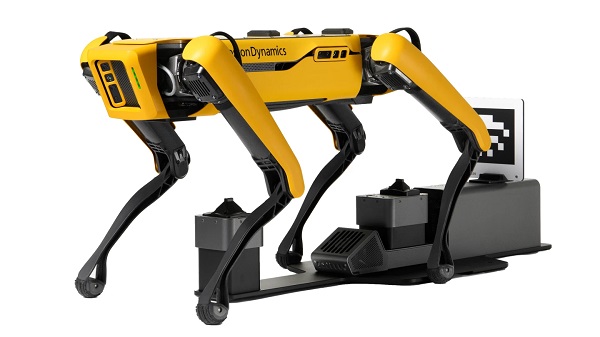 Najnovšia verzia štvornohého robota Enterprise Spot od spoločnosti Boston Dynamics.