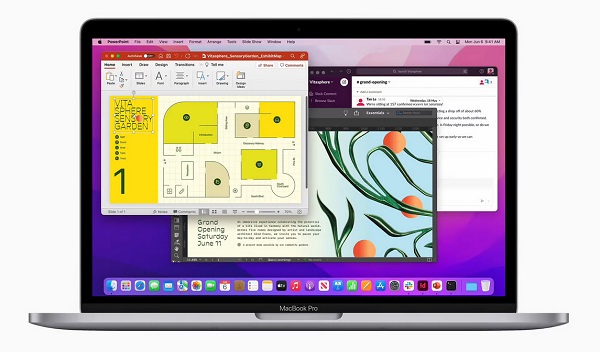 Aktualizovaný 13-palcový notebook Apple MacBook Pro s novým systémom na čipe M2.