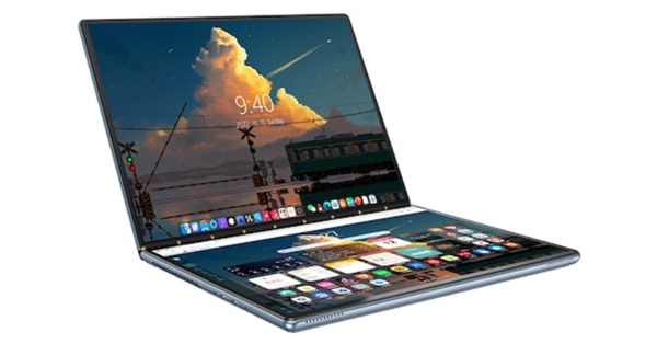 Notebook s dvomi dotykovými obrazovkami Dxuscreen.