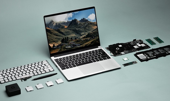 Prispôsobiteľný notebook Framework Laptop.