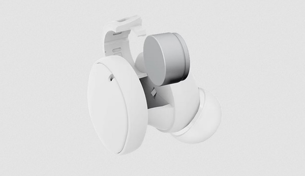 Opraviteľné a aktualizovateľné úplne bezdrôtové slúchadlá do uší Fairbuds.