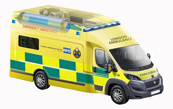 Navrhovaný prototyp elektrického vozidla na vodíkové palivové články ambulancie rýchlej záchrannej zdravotnej služby ZERRO.
