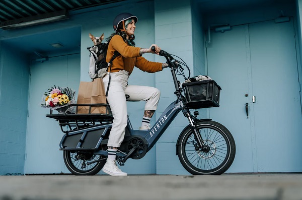 Nákladný elektrický bicykel Aventon Abound.