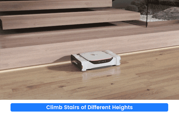 Robotický vysávač s funkciou čistenia schodov Migo Ascender.