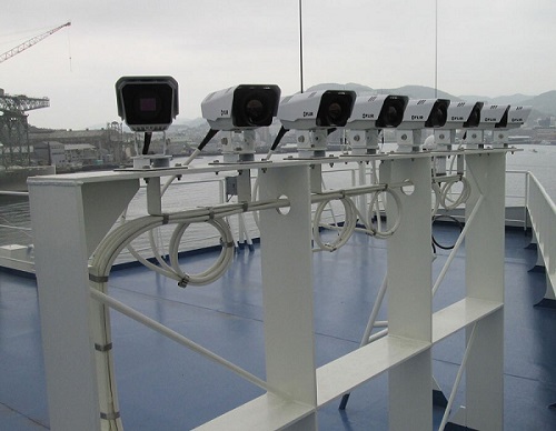 Niektoré z infračervených kamier nasadených na trajekte Soleil.