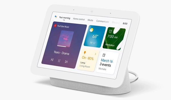 Druhá generácia inteligentného zariadenia Google Nest Hub s funkciou monitorovania spánku.