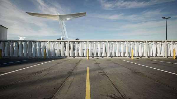 Modulárna stena vertikálnej rotačnej veternej turbíny Airiva.