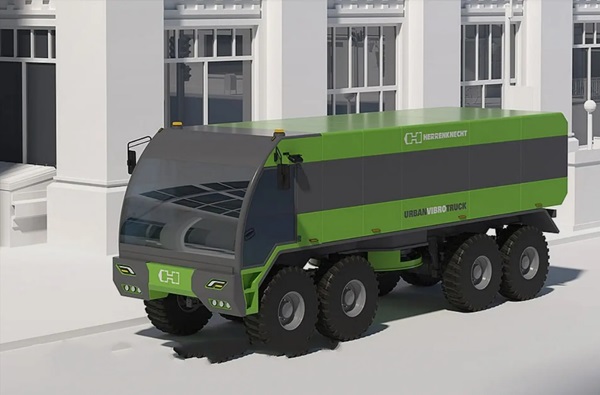 3D model mestského vibračného nákladného vozidla Urban Vibro Truck od nemeckej spoločnosti Herrenknecht AG.