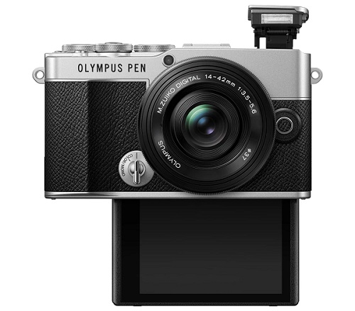 Cestovný retro fotoaparát PEN E-P7.