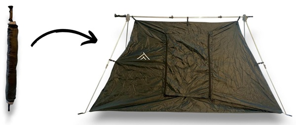 Trekingová palica a stan v jednom Trek-Tent.