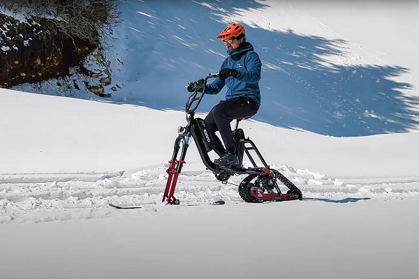 Snežný elektrický bicykel Envo Flex Snowbike.
