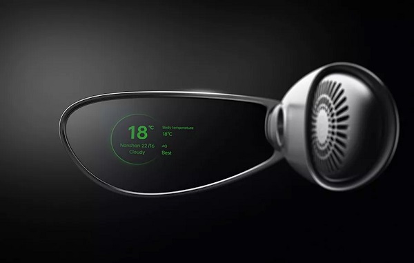 Inteligentný monoklový head-up displej Oppo Air Glass.