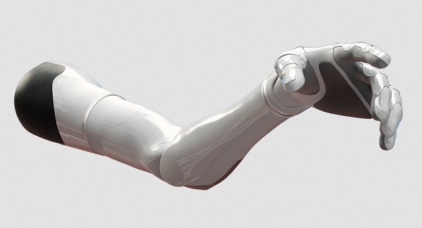 Mysľou ovládateľná protetická ruka Atom Limb.