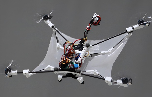 Dron inšpirovaný lietajúcou vevericou - s krídlami aj chvostom.