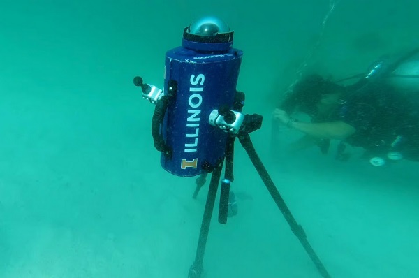 Podvodný fotoaparát, ktorý bol použitý v štúdii.