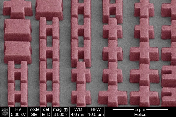Zväčšený záber na metašošovku ukazuje jeho mikroskopické vlastnosti.
