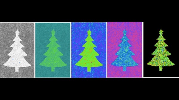 Rôzne verzie vianočného stromčeka, ktorý je hrubý len jeden atóm.