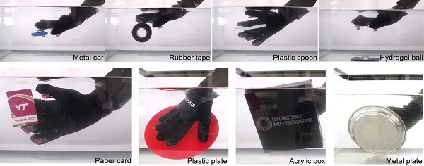 Nová rukavica inšpirovaná chobotnicou dokáže jemným dotykom uchopiť rôzne predmety vo vode.