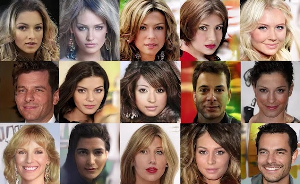 Výber snímok tvárí použitých v štúdii.