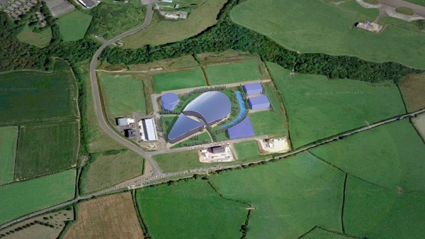 Areál Blue Abyss bude postavený v zóne Aerohub Enterprise na letisku Newquay Cornwall.