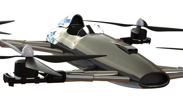 Takto by mohlo vyzerať lietajúce pretekárske auto Alauda Mark 1 Airspeeder.
