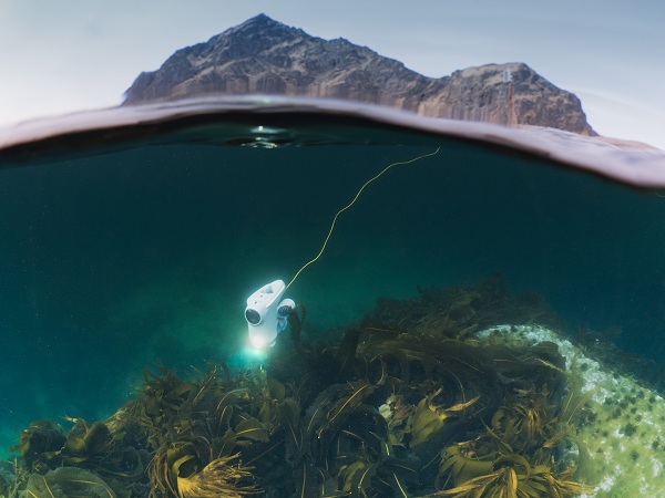 Vodný dron Blueye Pioneer sa dokáže ponoriť do hĺbky až 150 metrov.