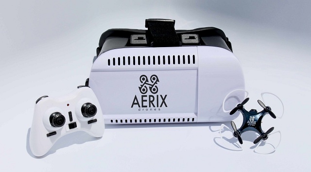 Dron Vidius VR od spoločnosti Aerix Drones má miniatúrne rozmery, no dokáže poskytnúť VR zážitok vďaka pribalenému headsetu