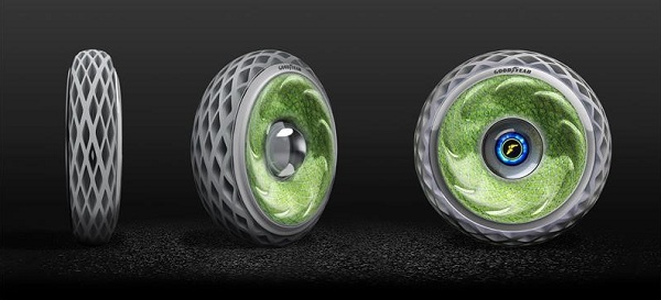 Spoločnosť Goodyear predstavila koncept pneumatík Oxygene, ktorých bočná stena je vyplnená živým mechom. Ten počas jazdy po ceste čistí okolitý vzduch a cez fotosyntézu zachytáva energiu pre napájanie zabudovanej elektroniky.