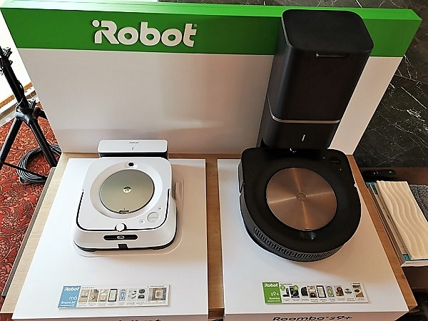 Robotický vysávač iRobot Roomba s9+ a robotický mop iRobot Braava jet m6.