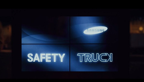 Samsung, bezpečnosť, auto, vozidlo, automobil, kamión, predbiehanie, kamera, obrazovka, Safety Truck, prototyp, Argentína, nehoda, doprava, technológie, novinky