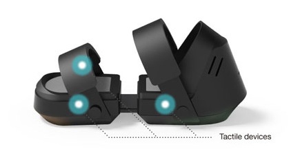 Príslušenstvo Taclim v podobe rukavíc a topánok obsahuje množstvo 9 osových senzorov