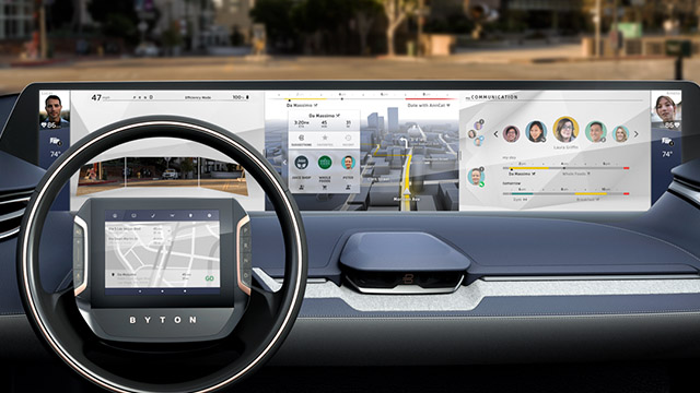 Elektrické SUV Byton je plné inteligentných technológií a v pláne je aj plná autonómna jazda.