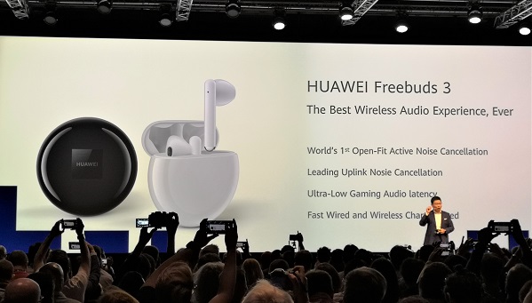Otvorené Bluetooth slúchadlá s aktívnym potlačovaním hluku Huawei FreeBuds 3.