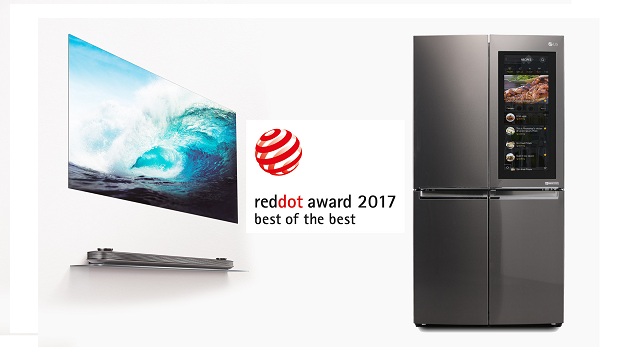 Televízor Signature OLED TV W a chladnička InstaView Door-in-Door získali na Red Dots Awards 2017 prestížne ocenenie Best of the Best 