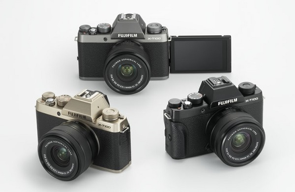 Bezzrkadlový fotoaparát Fujifilm X-T100.