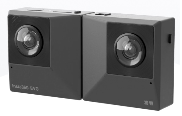 Skladacia 360-stupňová / 3D kamera Insta360 Evo.
