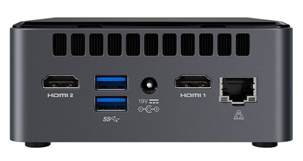 K dispozícii sú dva HDMI výstupy, štyri porty USB 3.1, dve pripojenia USB 2.0, pričom bezdrôtové pripojenie je poskytované pomocou technológie Bluetooth 5 a 802.11ac Wi-Fi.