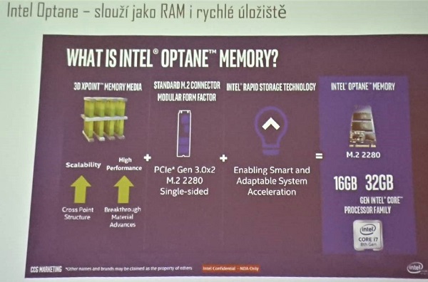 Nový typ počítačovej pamäte Intel Optane dokáže dramaticky skrátiť štart operačného systému a výrazne akceleruje samotný výkon počítačov a notebookov.